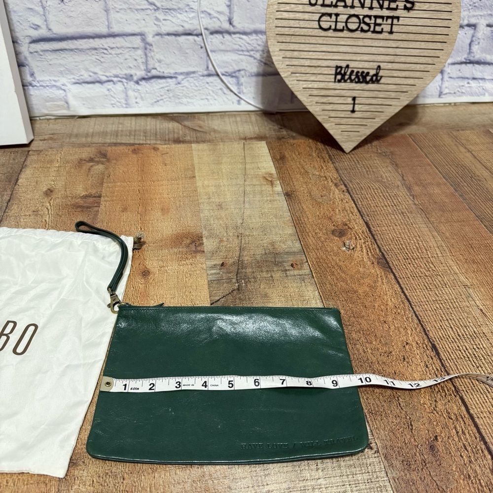 HOBO 'Triad' 3 different pouches with wristlet green leather - Picture 9 of 16